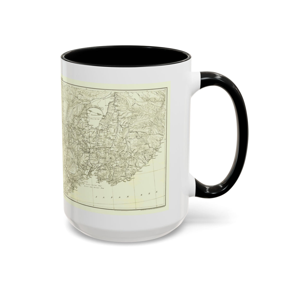 Asia - Kirin, Harbin, Vladivostok (1905) (Map) Accent Coffee Mug