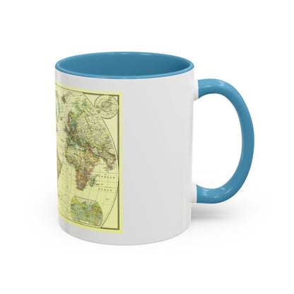 World Map - Political Divisions (1922) (Map) Accent Coffee Mug