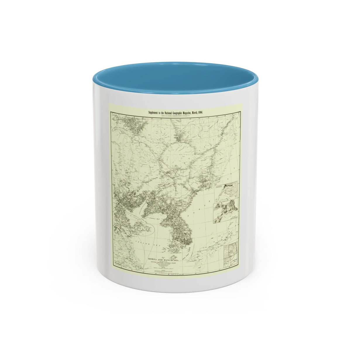 Korea and Manchuria (1904) (Map) Accent Coffee Mug