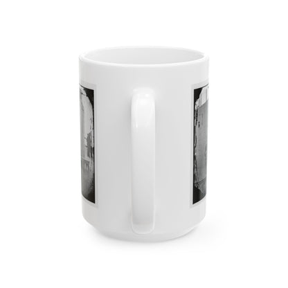 James River, Va. Officers Of The U.S.S. Monitor Grouped By The Turret (U.S. Civil War) White Coffee Mug