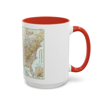 USA - The United States (1956) (Map) Accent Coffee Mug