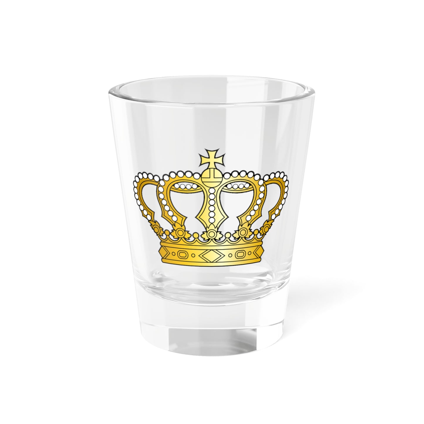 Georgian golden crown with pearls and cross (Georgia) (Coat of Arms) Shot Glass 1.5oz