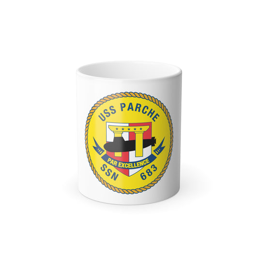 USS PArche SSN 683 (U.S. Navy) Color Changing Mug 11oz