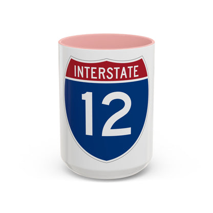 Interstate 12 (U.S. Highways) Accent Coffee Mug