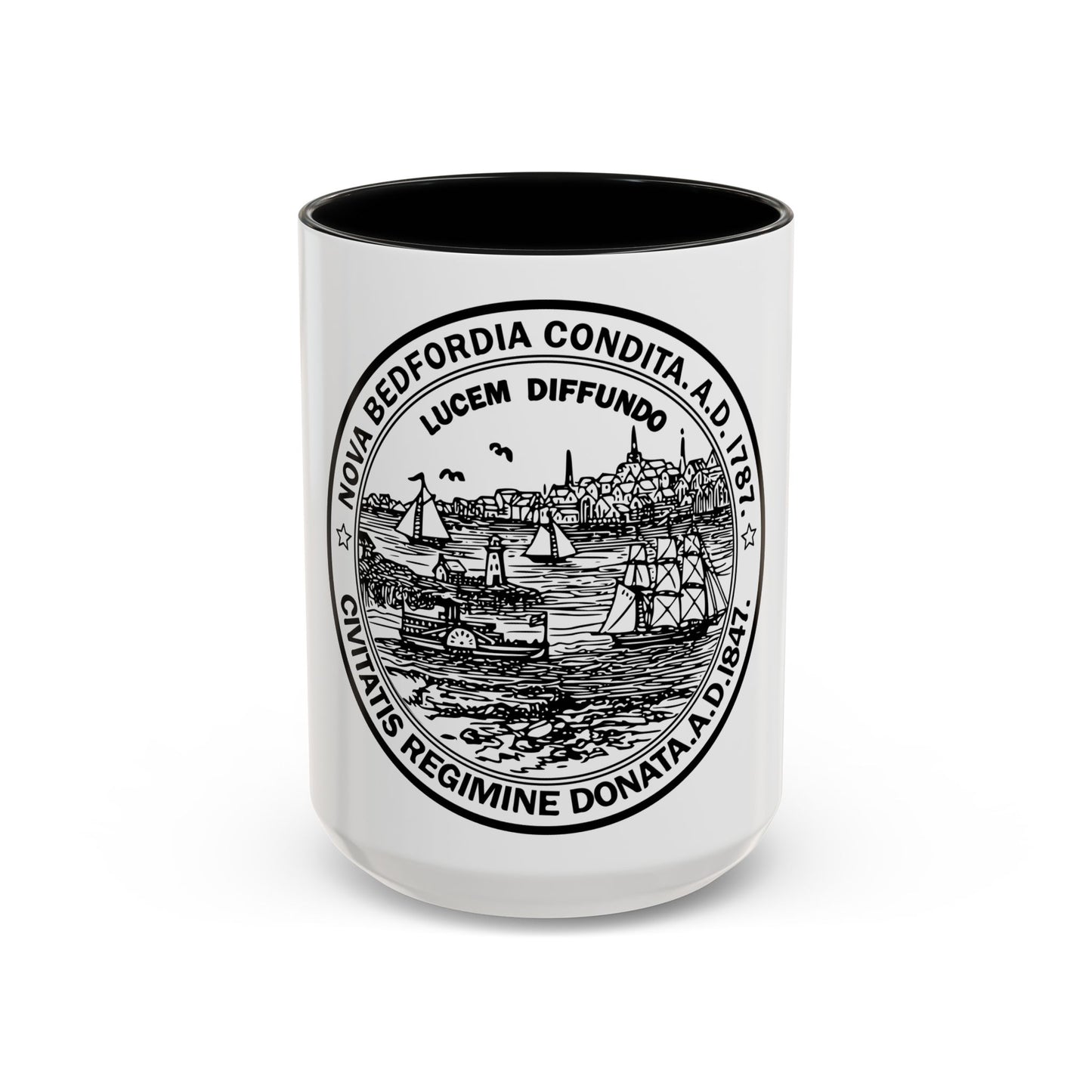Seal of New Bedford Massachusetts - Accent Coffee Mug