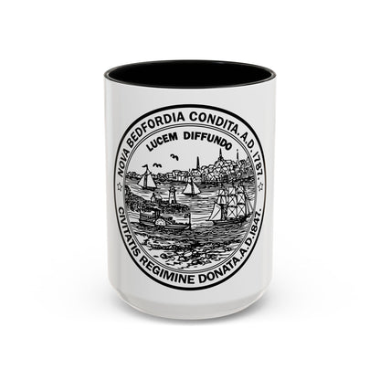 Seal of New Bedford Massachusetts - Accent Coffee Mug