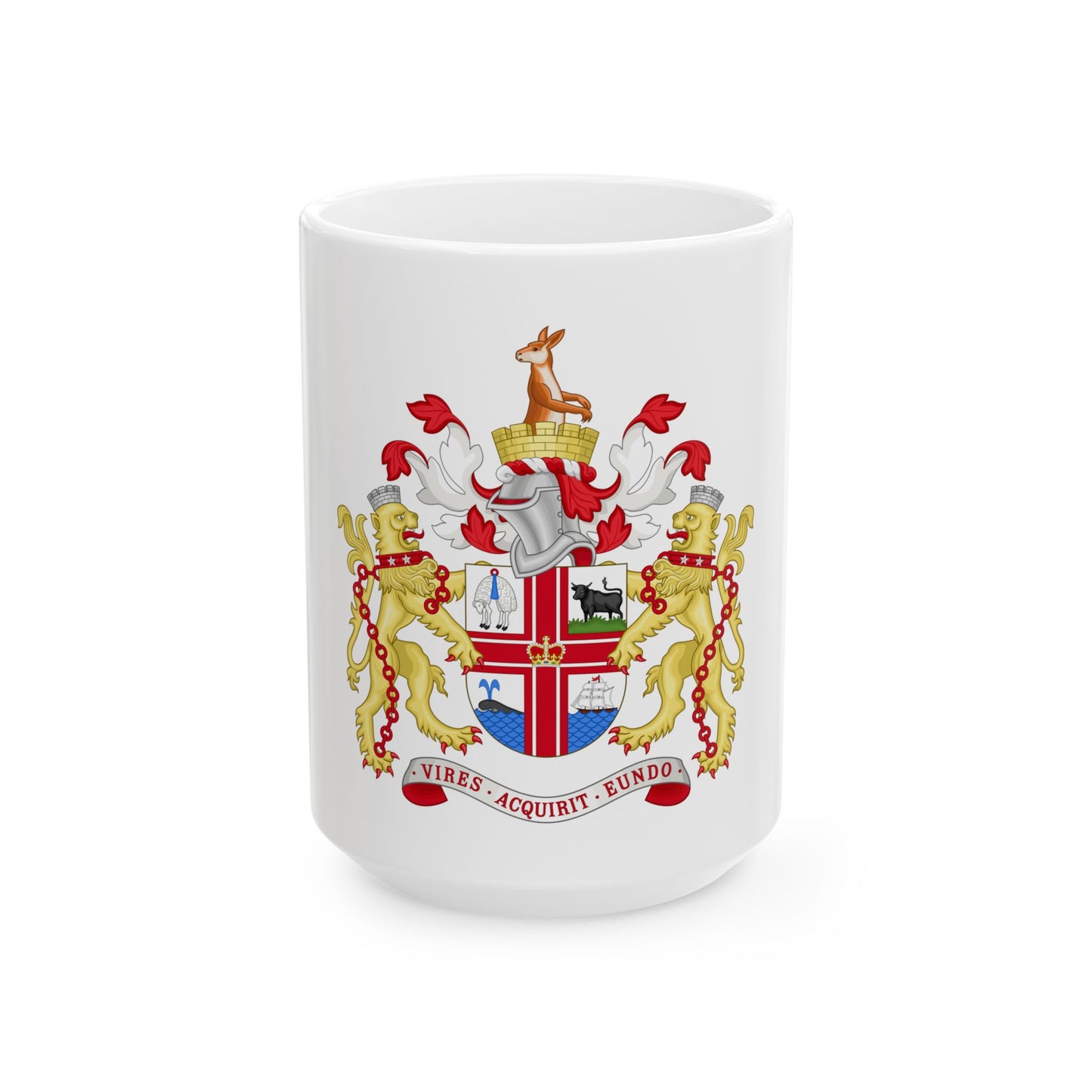 Coat of Arms Melbourne Australia - White Coffee Mug