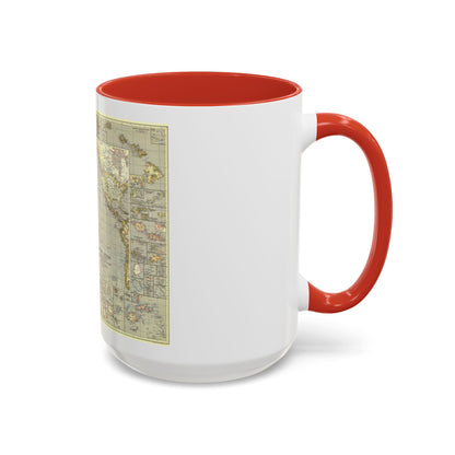 Pacific Ocean (1936) (Map) Accent Coffee Mug