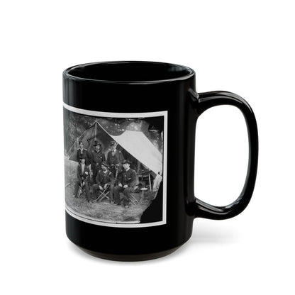 Antietam, Maryland. Group Of Federal Artillery Offices On Battlefield (U.S. Civil War) Black Coffee Mug