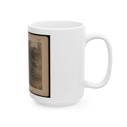 Railroad Construction Worker Straightening Track (U.S. Civil War) White Coffee Mug