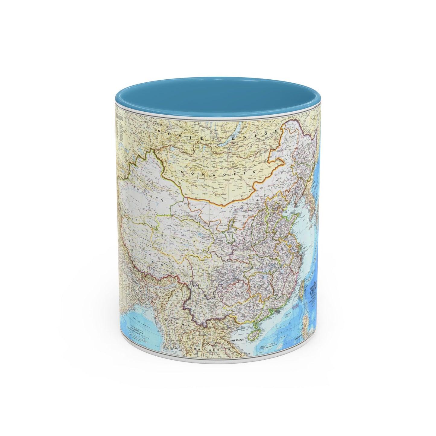 China - The People's Republic (1980) (Map) Accent Coffee Mug