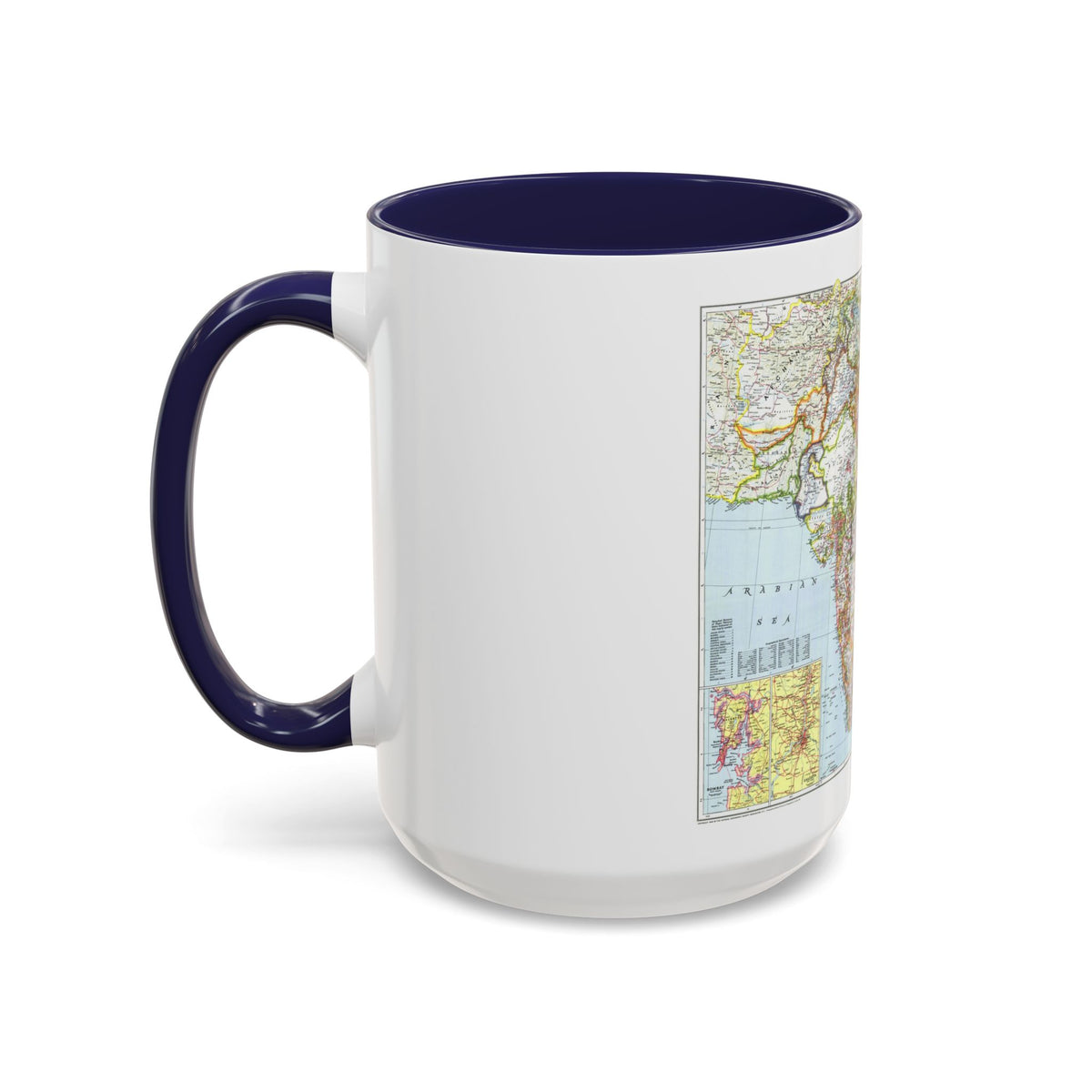 India and Burma (1946) (Map) Accent Coffee Mug