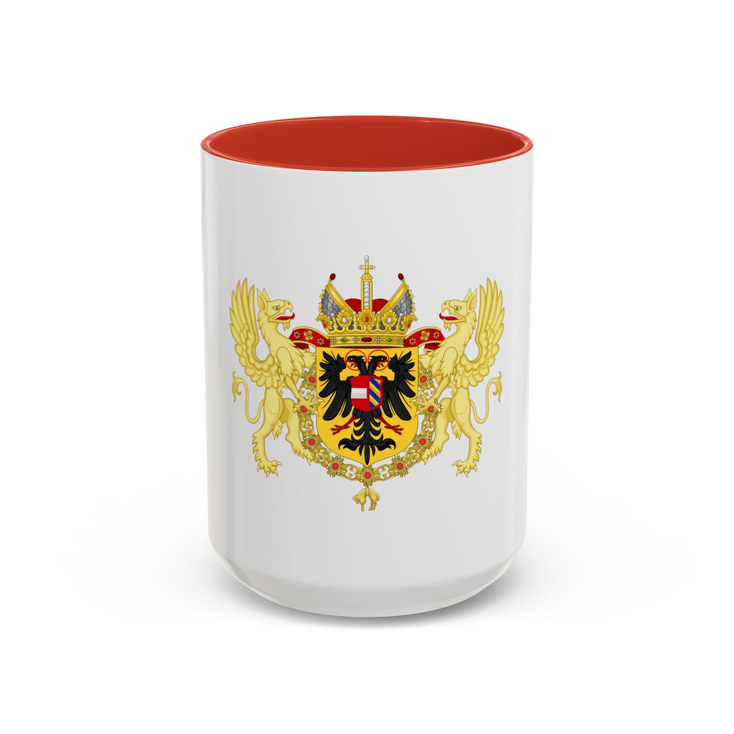 Ornamented Coat of Arms of Maximilian II, Holy Roman Emperor - Accent Coffee Mug