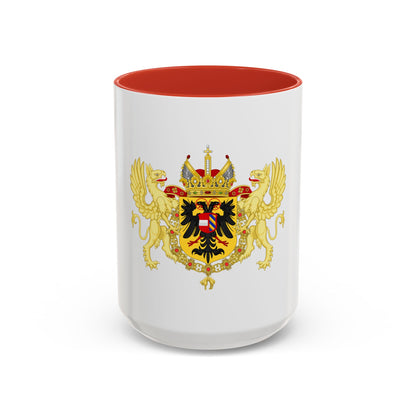 Ornamented Coat of Arms of Maximilian II, Holy Roman Emperor - Accent Coffee Mug