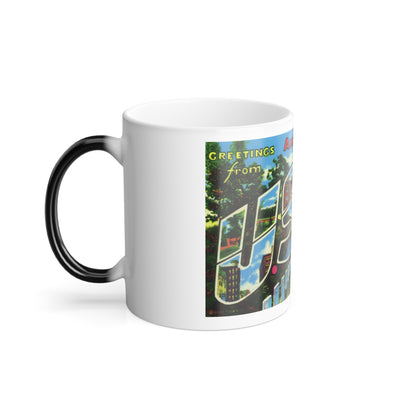 Greetings from Americas Main Street US 66 scenic Missouri (Greeting Postcards) Color Changing Mug 11oz