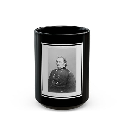 General Josiah Miller, Inspector General, Half-Length Portrait, Seated, Facing Left (U.S. Civil War) Black Coffee Mug