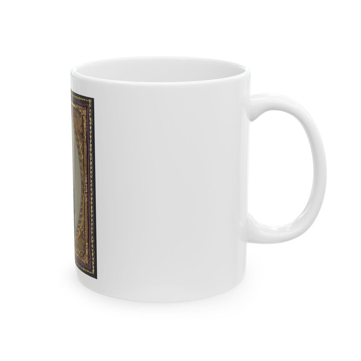 Unidentified Soldier In Confederate Infantry Uniform With Musket And Bowie Knife (U.S. Civil War) White Coffee Mug