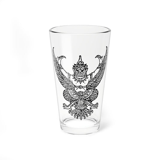 Thai government Garuda emblem Version 6 (Thailand) (Coat of Arms) Pint Glass 16oz