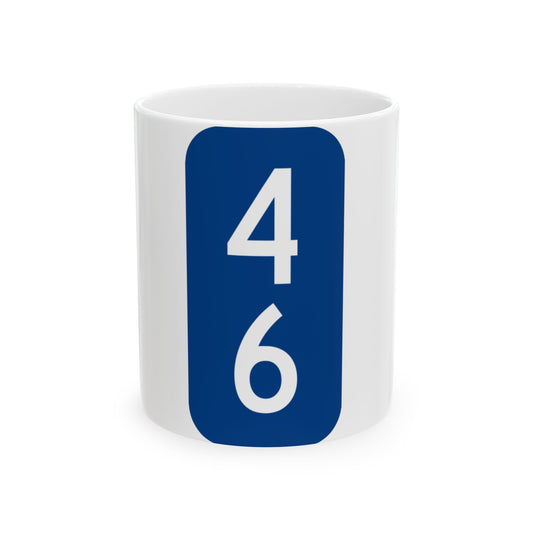 Warren County 46 NY tab (New York) (Road Sign) White Coffee Mug