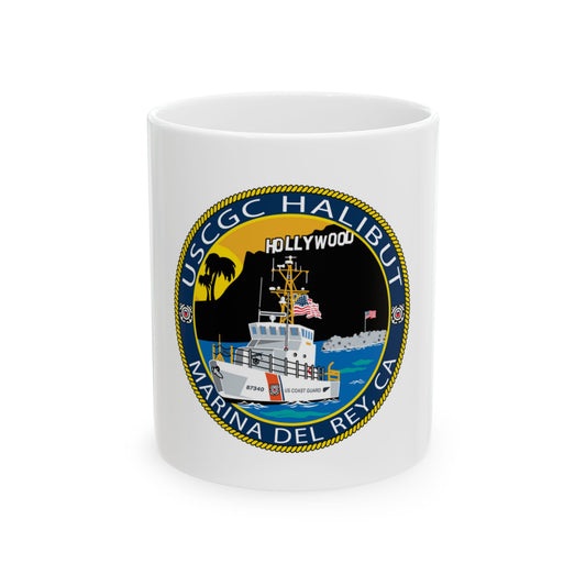 USCG Halibut Marina Del Ray CA (U.S. Coast Guard) White Coffee Mug