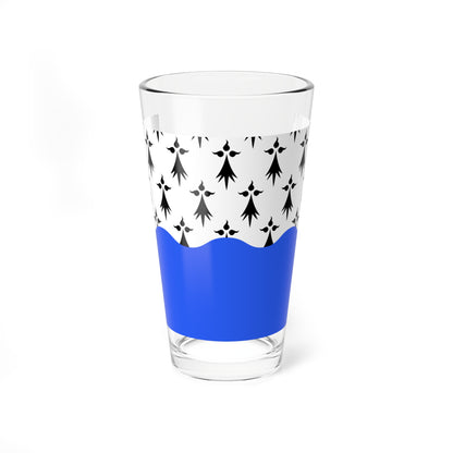 Drapeau fr departement Morbihan (France) Pint Glass 16oz