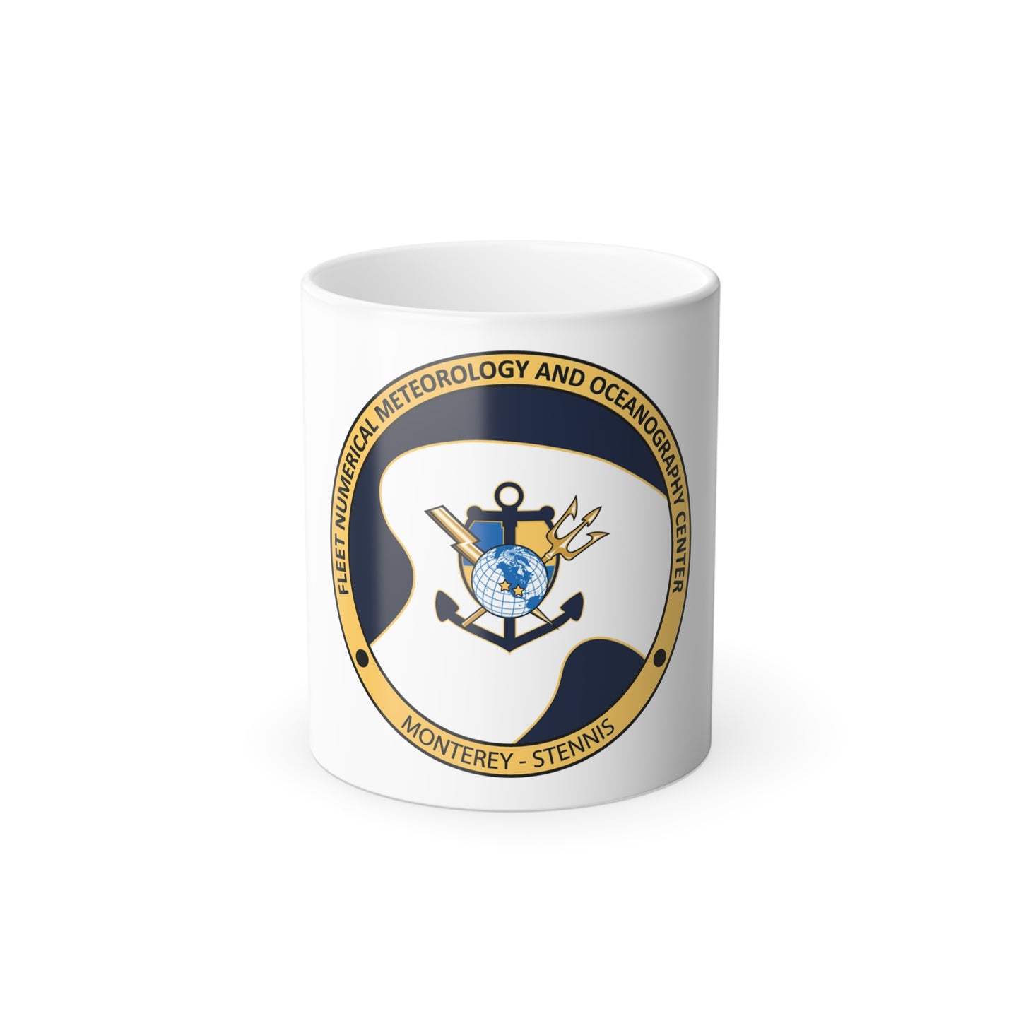 FMNOC Monterey Stennis Fleet Numerical Meteorology and Oceanography Center (U.S. Navy) Color Changing Mug 11oz