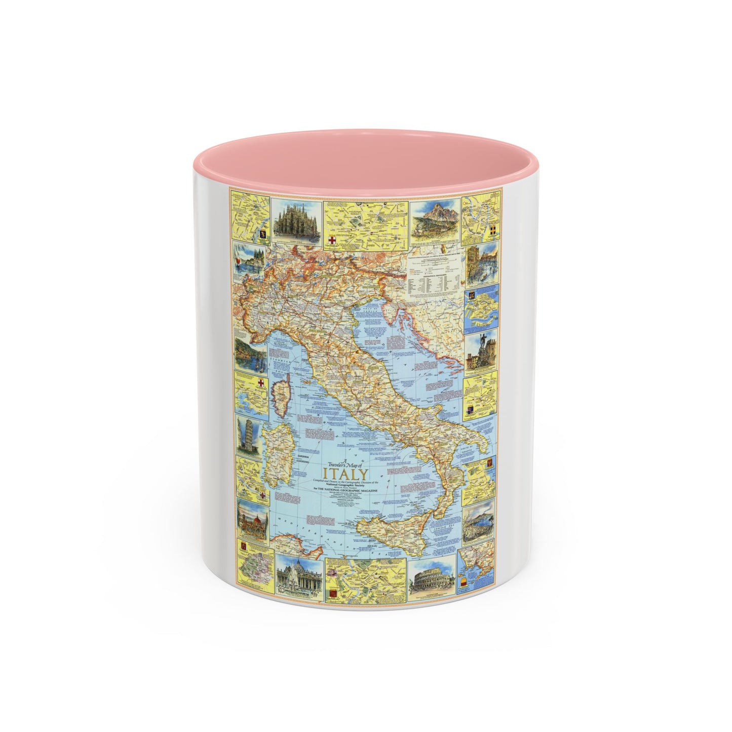 Tasse à café décorative Italie - Carte du voyageur 1 (1970) (Carte)