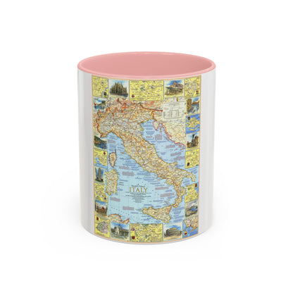 Italy - A Traveller's Map 1 (1970) (Map) Accent Coffee Mug