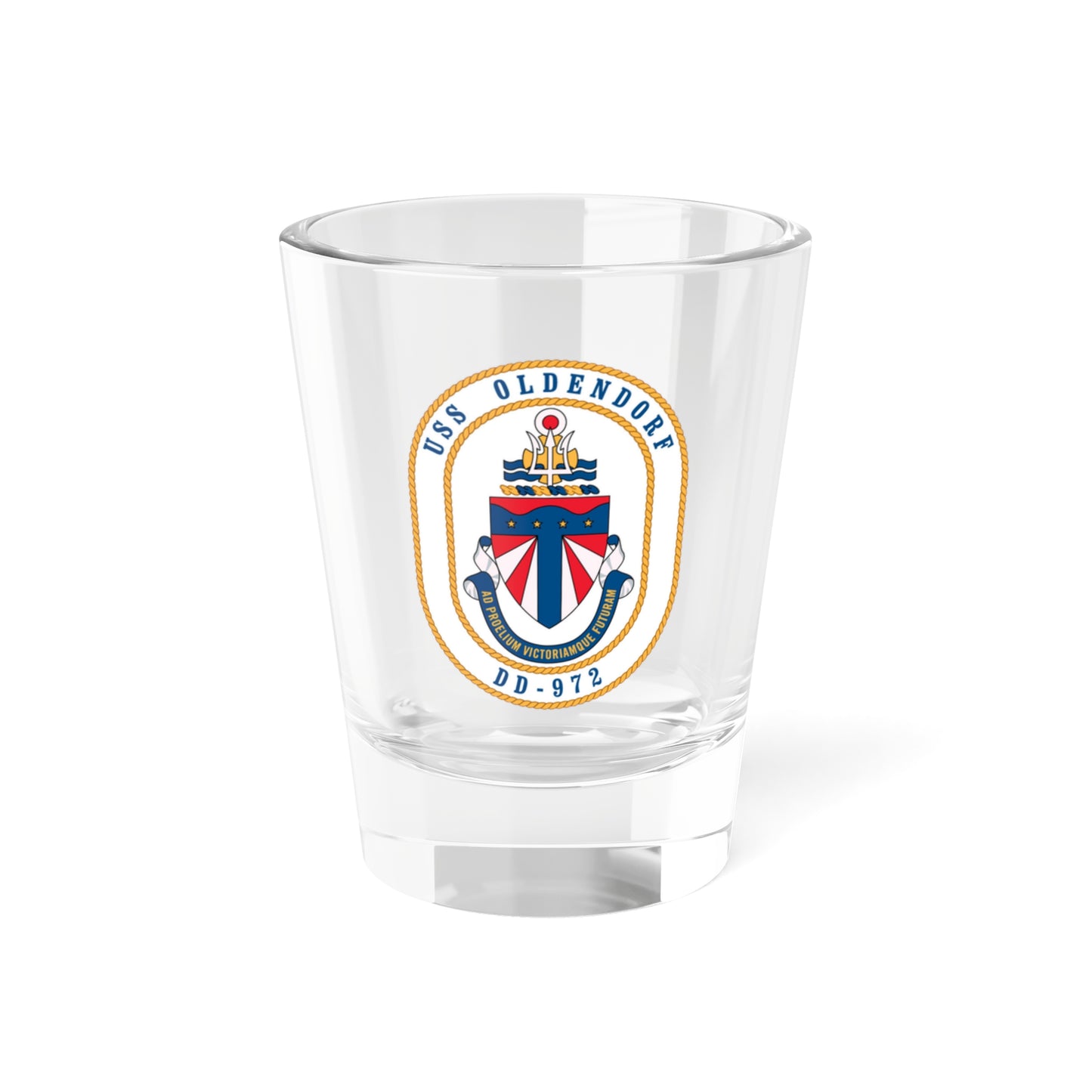 USS Oldendorf DD 972 (U.S. Navy) Shot Glass 1.5oz