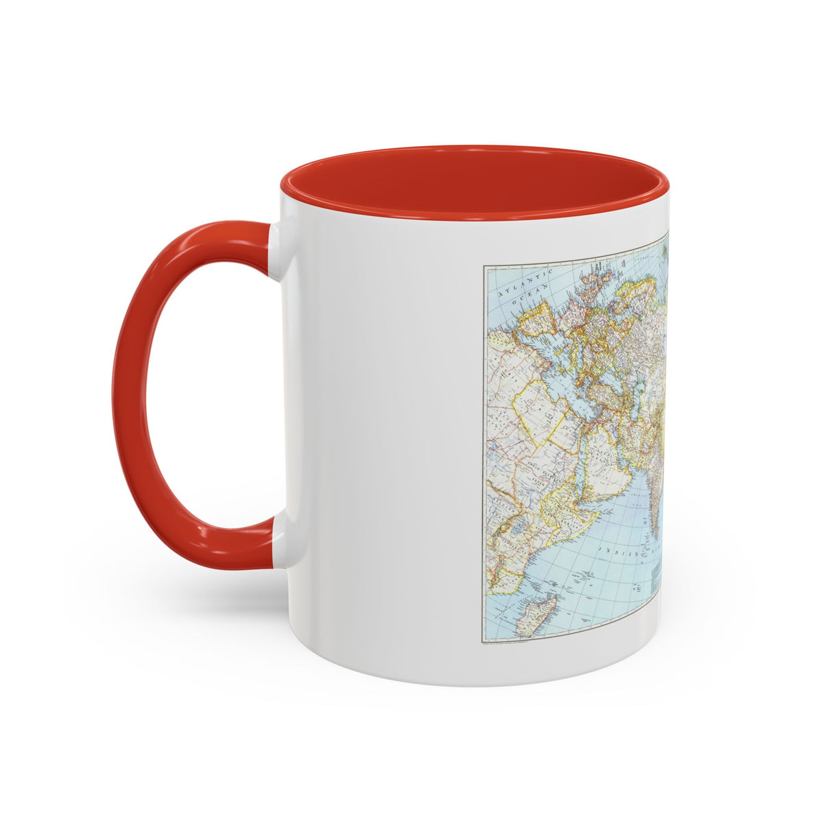 Asia and Adjacent Areas (1942) (Map) Accent Coffee Mug