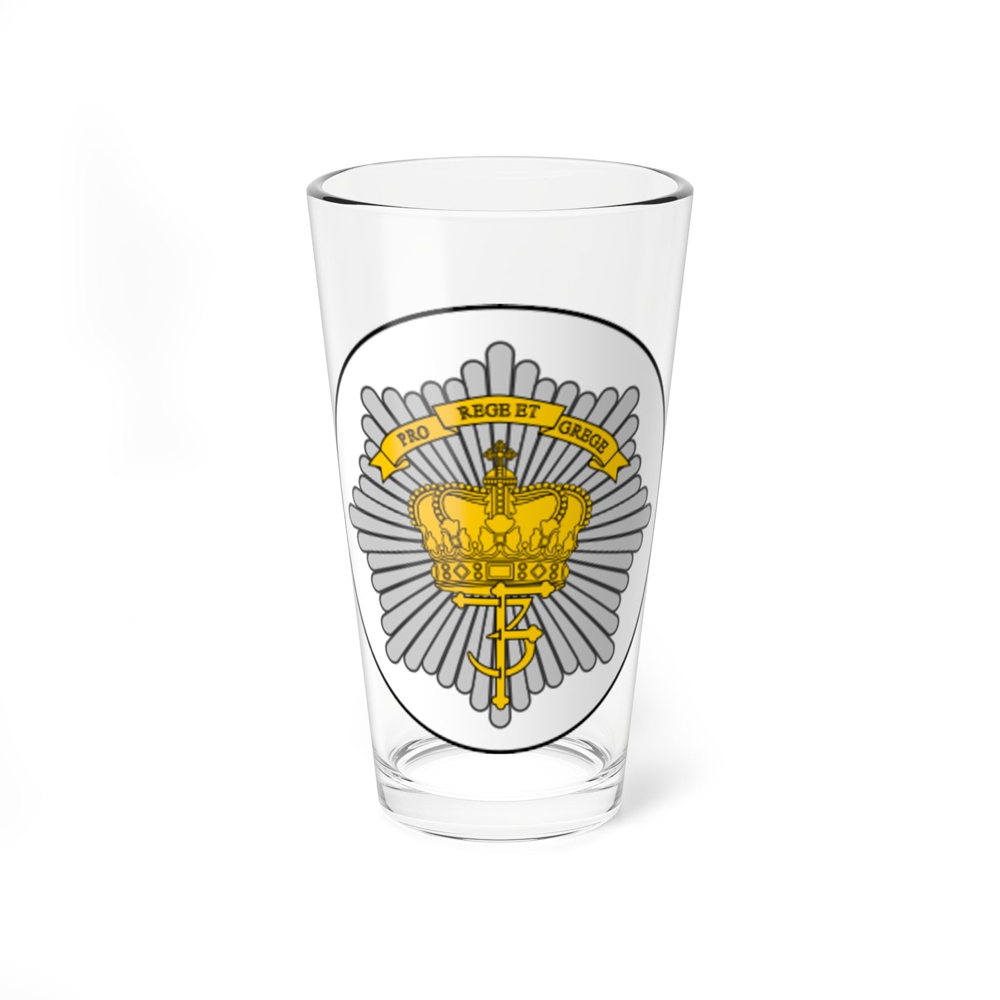 Emblem for the Danish Royal Life Guards II Battalion (Denmark) (Coat of Arms) Pint Glass 16oz