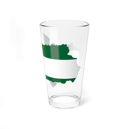 Flag map of Andalucia (Spain) Pint Glass 16oz