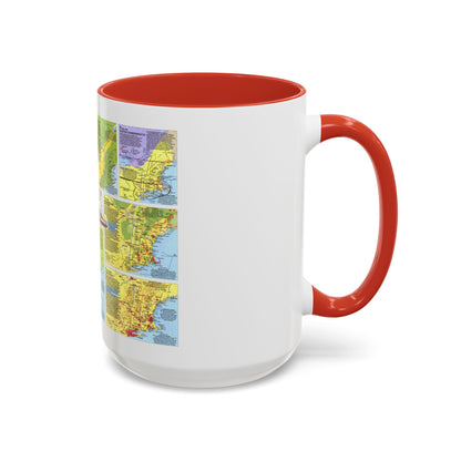 USA - New England 2 (1987) (Map) Accent Coffee Mug