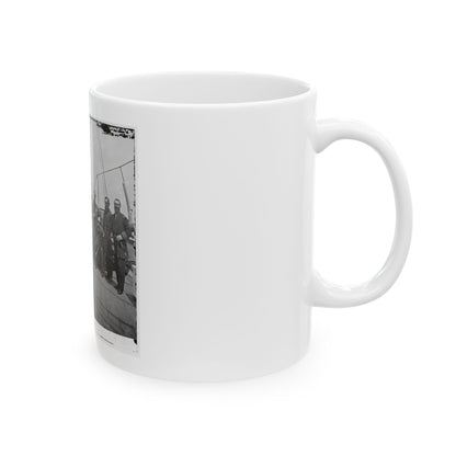 Charleston Harbor, S.C. Rear Admiral John A. Dahlgren (Fifth From Left) And Staff Aboard U.S.S. Pawnee (U.S. Civil War) White Coffee Mug