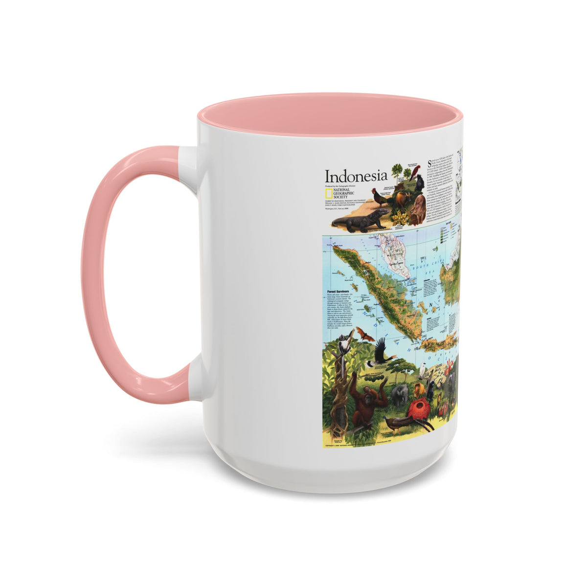 Indonesia 2 (1996) (Map) Accent Coffee Mug
