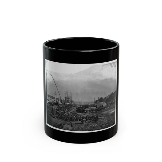 City Point, Va. Federal Supplies Deposited On The Landing (U.S. Civil War) Black Coffee Mug