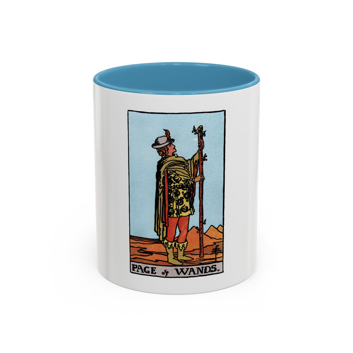 The Page of Wands (Tarot Card) Accent Coffee Mug