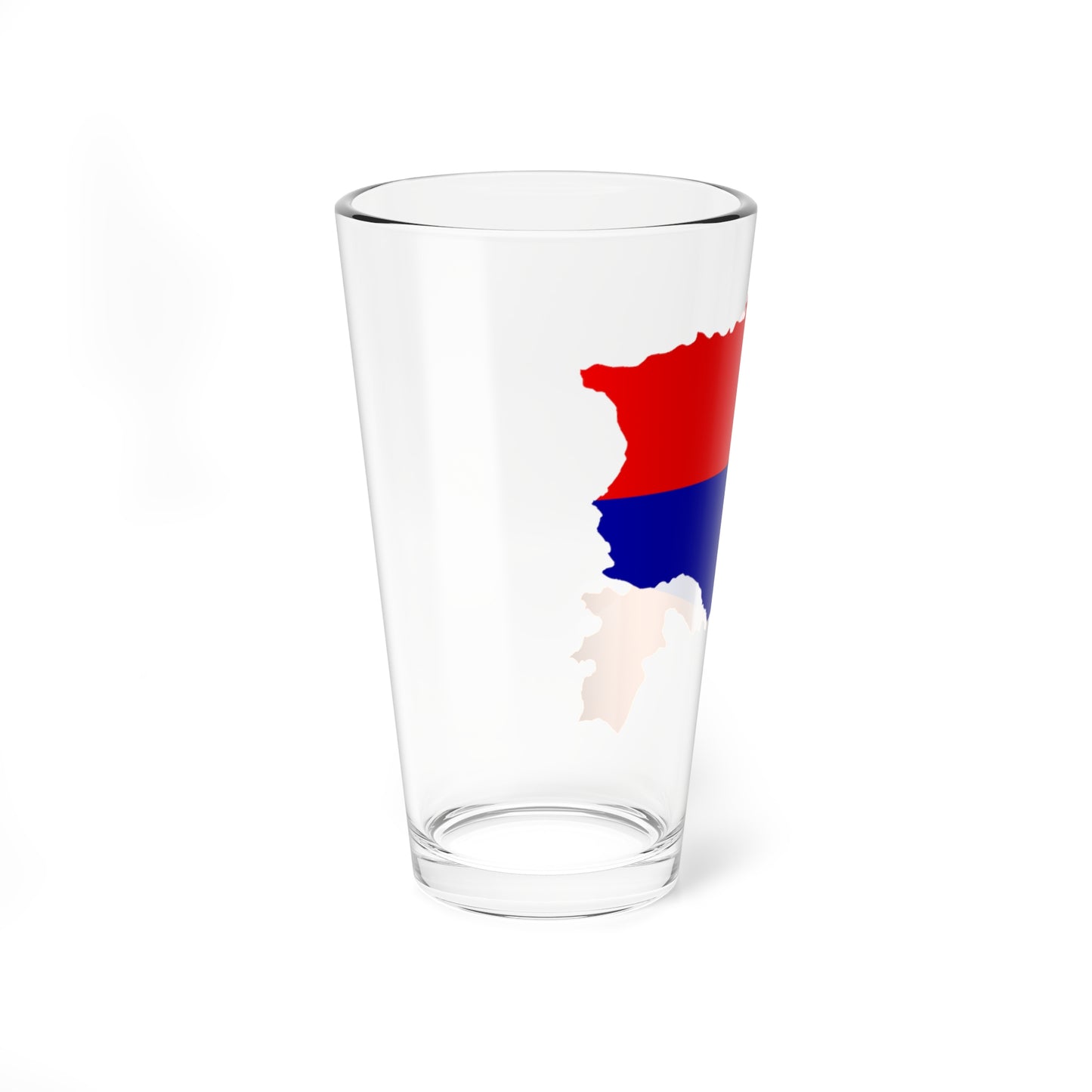 Flag map of Armenia (Armenia) Pint Glass 16oz