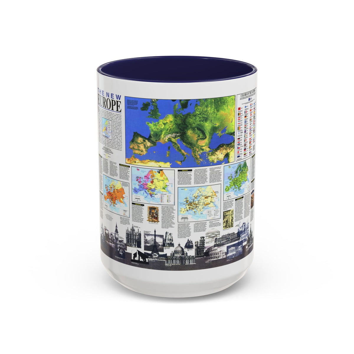 Europe, The New (1992) (Map) Accent Coffee Mug