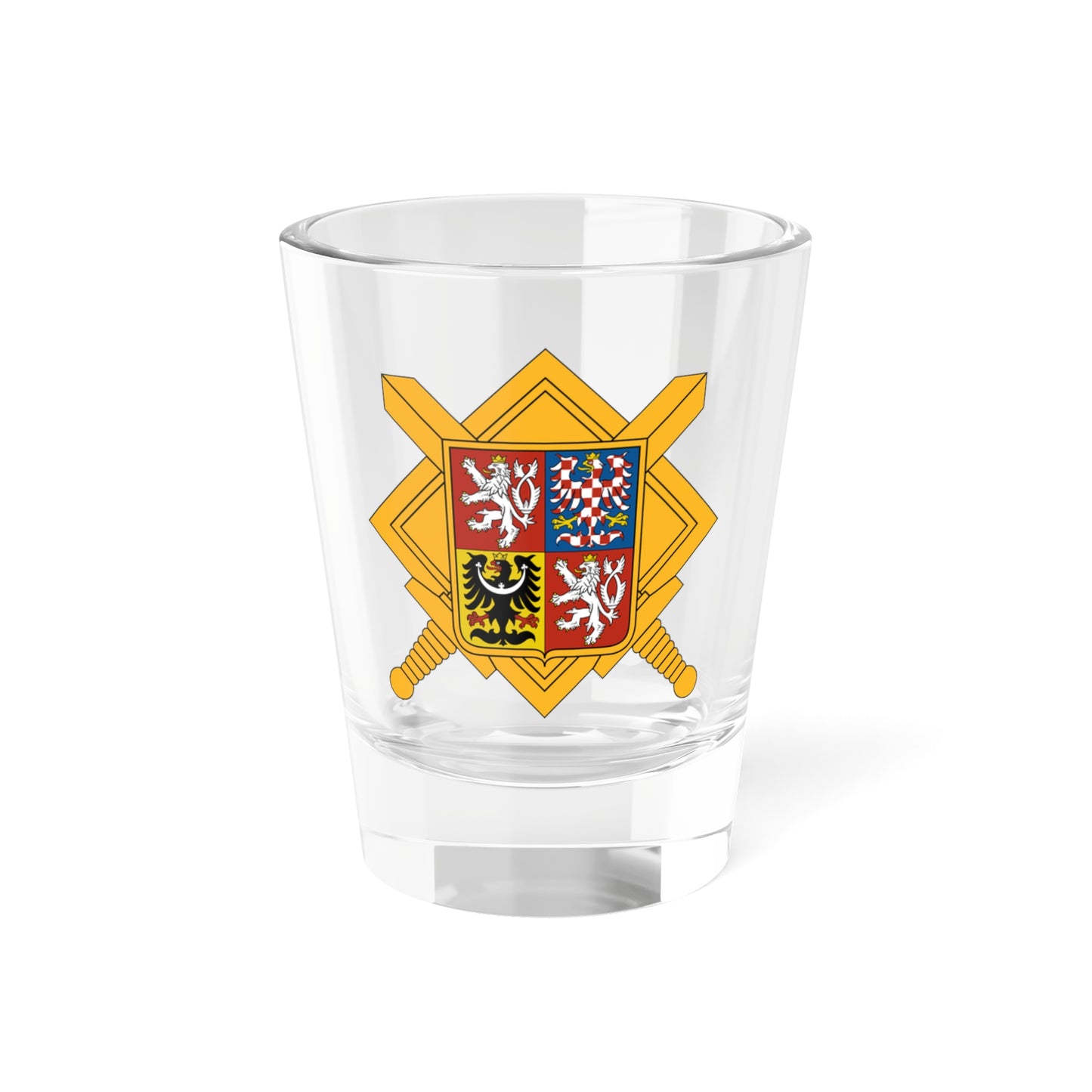 Logo of the Czech Armed Forces (Czech Republic) (Coat of Arms) Shot Glass 1.5oz
