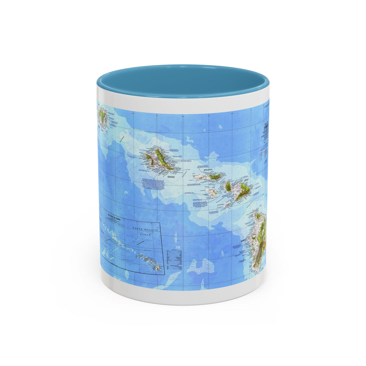 USA - Hawaii (1976) (Map) Accent Coffee Mug