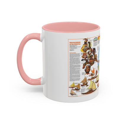 Pacific - Discoverers of the (1974) (Map) Accent Coffee Mug
