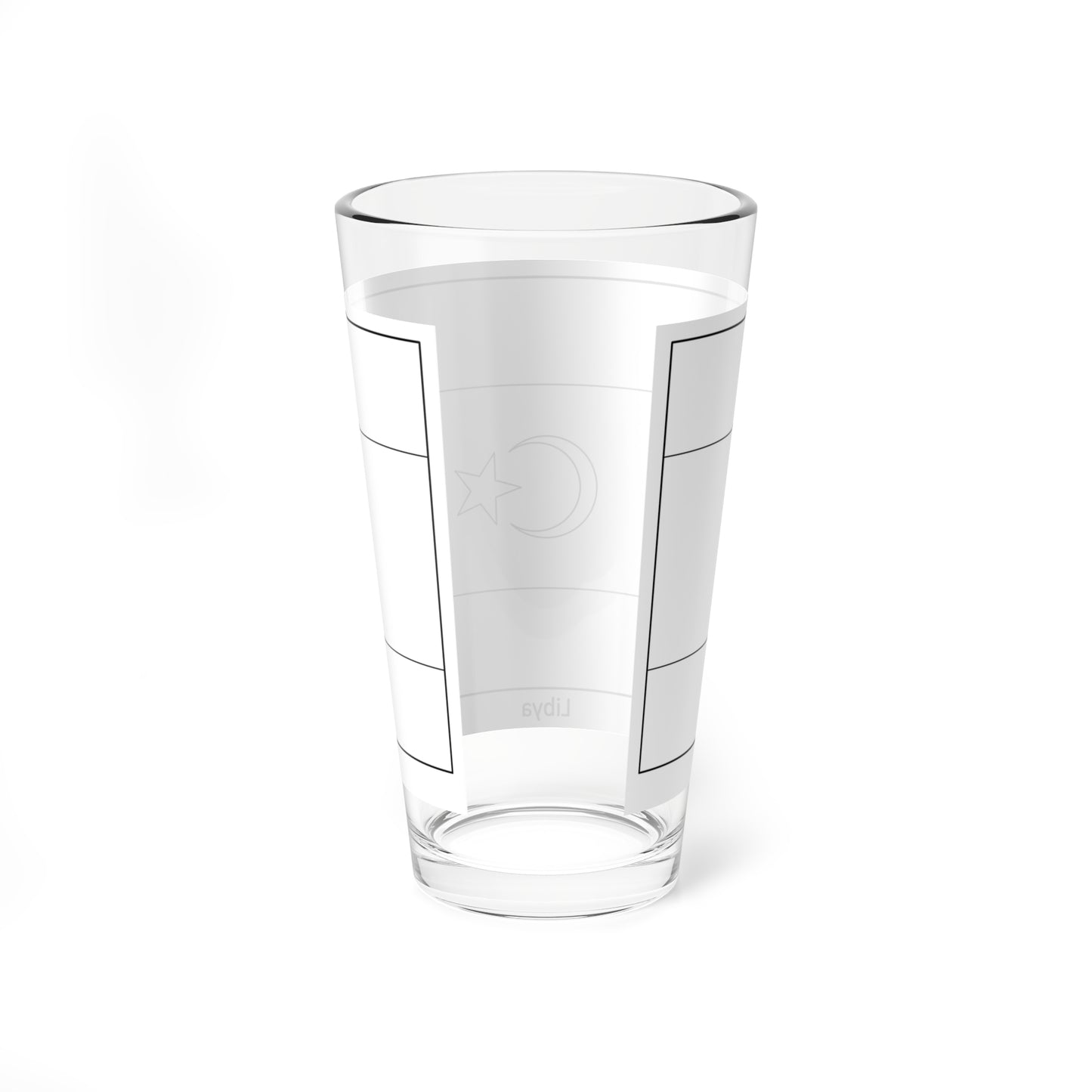 Flag of Libya colouring page (Libya) Pint Glass 16oz