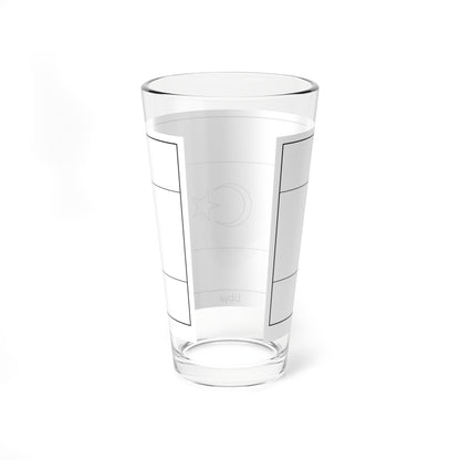 Flag of Libya colouring page (Libya) Pint Glass 16oz