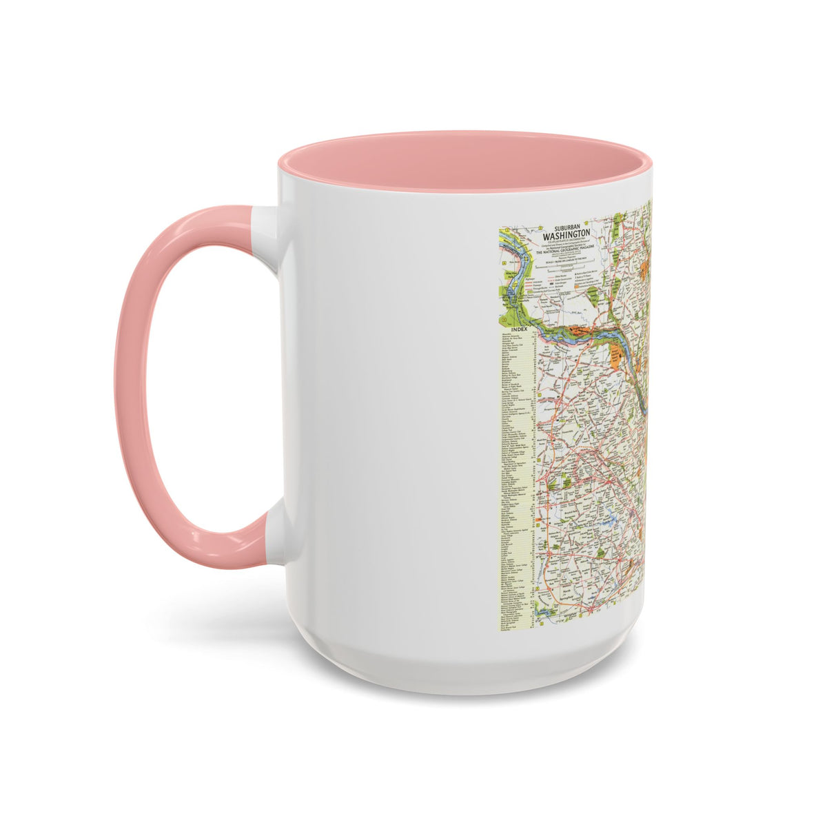 USA - Washington, Suburban (1964) (Map) Accent Coffee Mug