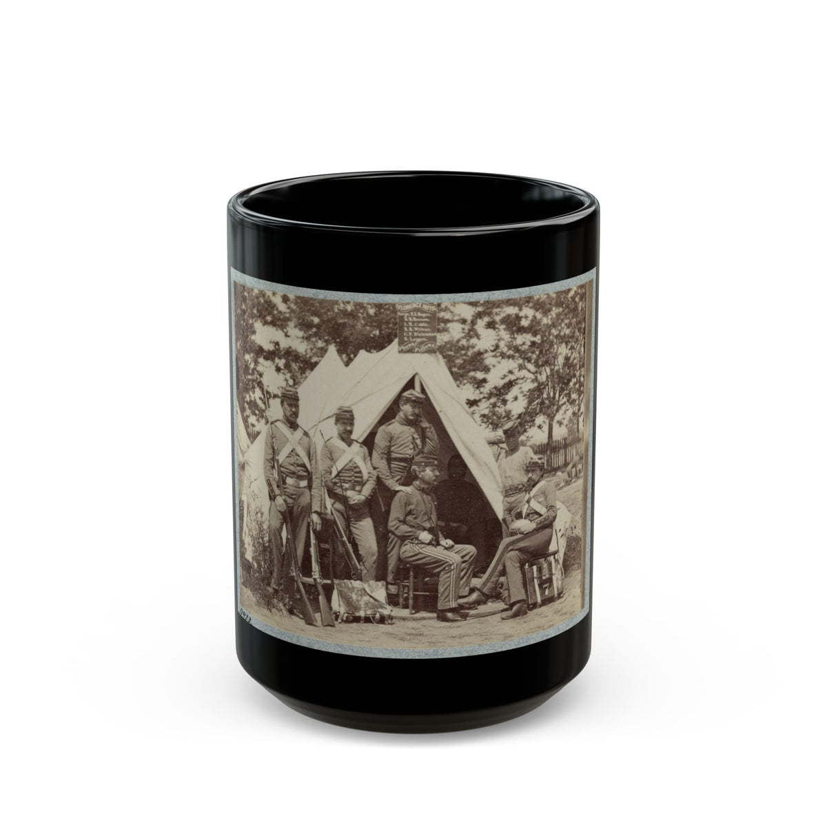 7th New York State Militia, Camp Cameron, D.C., 1861 005 (U.S. Civil War) Black Coffee Mug