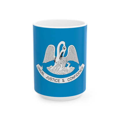 Louisiana Pelican Flag 1912 (United States) White Coffee Mug