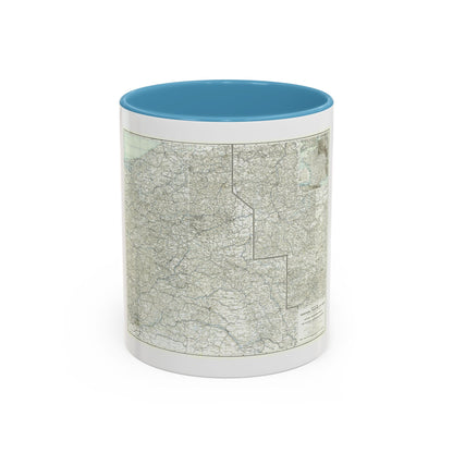 Western Theatre of War (1918) (Map) Accent Coffee Mug