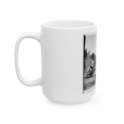 Warrenton, Va. Street In Front Of Courthouse (U.S. Civil War) White Coffee Mug