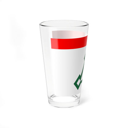 Flag of Volokolamsk city Moscow oblast (Russia) Pint Glass 16oz